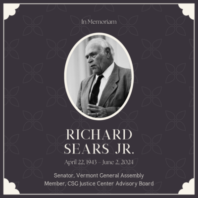 Image for: In Memoriam: Honoring Advisory Board Member and Justice Champion Senator Richard Sears, Jr.
